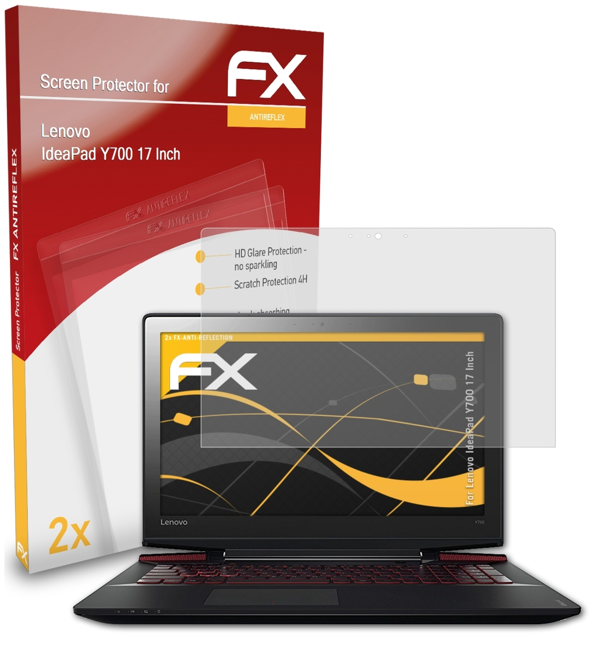Displayschutz(für 2x (17 Lenovo ATFOLIX IdeaPad Inch)) Y700 FX-Antireflex