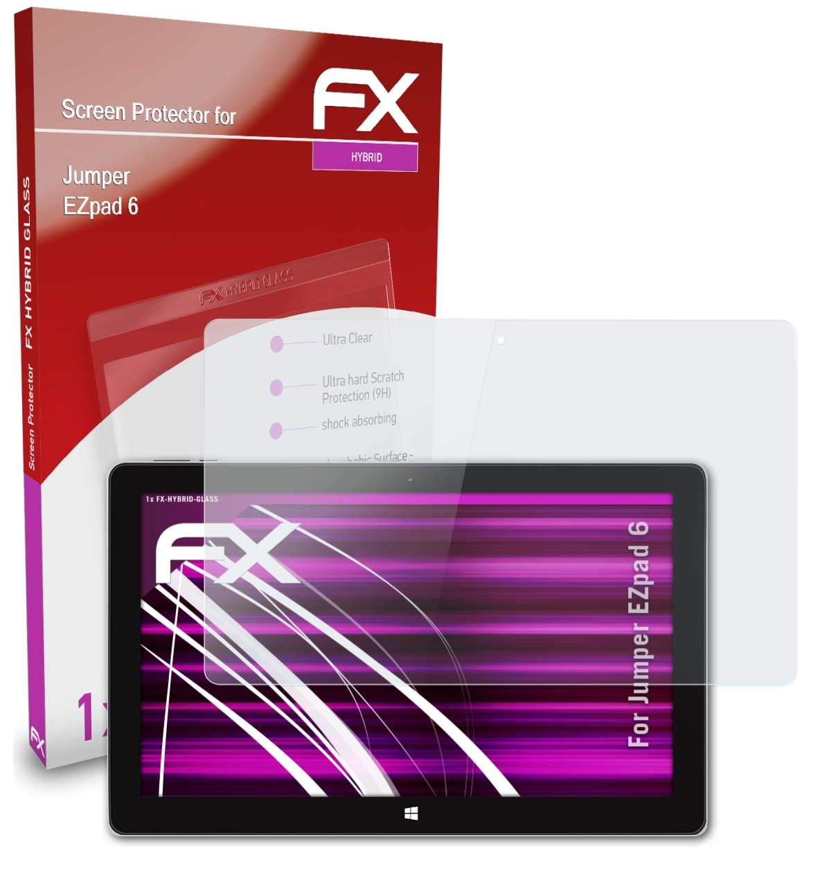 ATFOLIX FX-Hybrid-Glass Schutzglas(für EZpad 6) Jumper