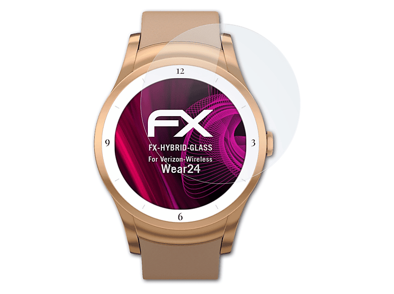 ATFOLIX FX-Hybrid-Glass Schutzglas(für Verizon-Wireless Wear24)