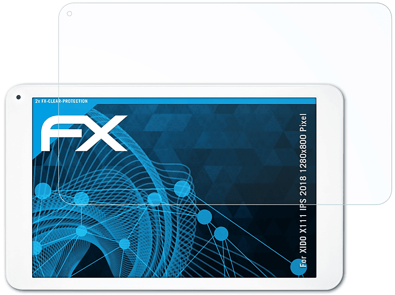 ATFOLIX 2x FX-Clear Displayschutz(für XIDO X111 IPS 2018 (1280x800 Pixel))