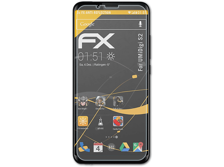 ATFOLIX 3x FX-Antireflex Displayschutz(für UMiDigi S2)