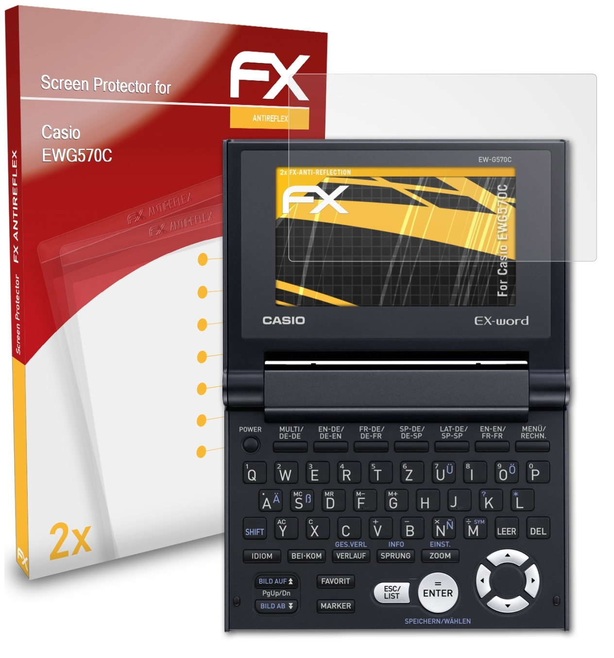 ATFOLIX Displayschutz(für EWG570C) Casio FX-Antireflex 2x
