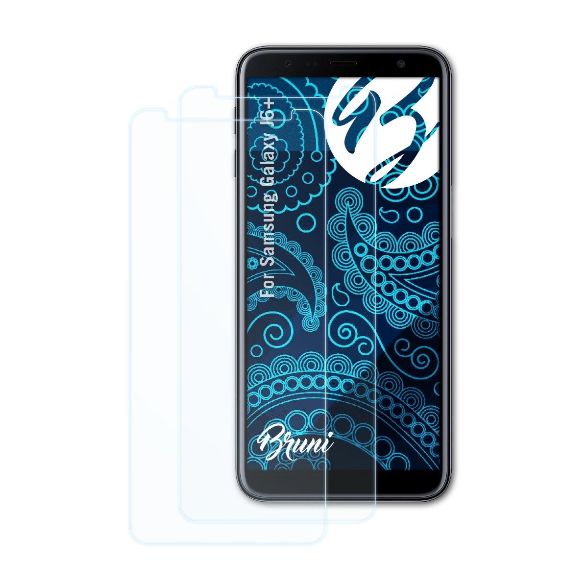 BRUNI 2x Galaxy Basics-Clear Samsung Schutzfolie(für J6+)