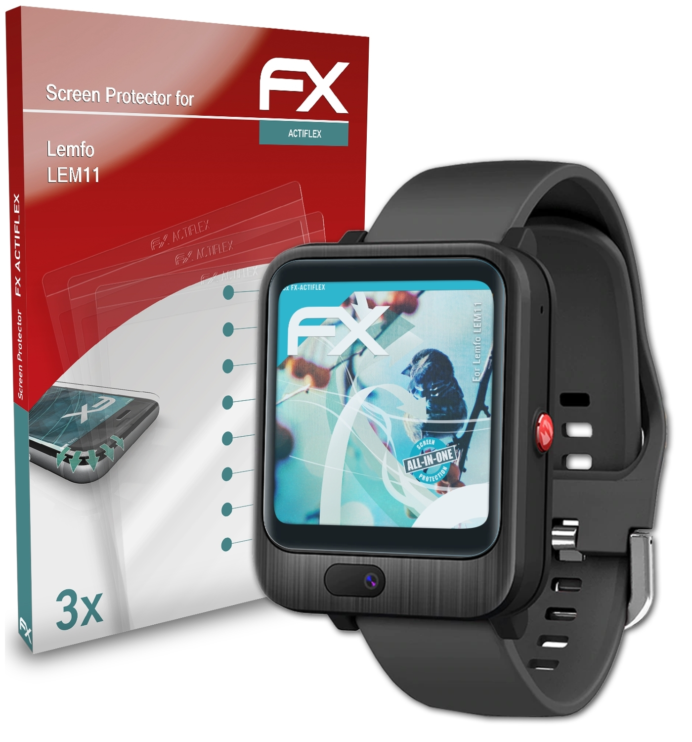 3x ATFOLIX Displayschutz(für Lemfo LEM11) FX-ActiFleX