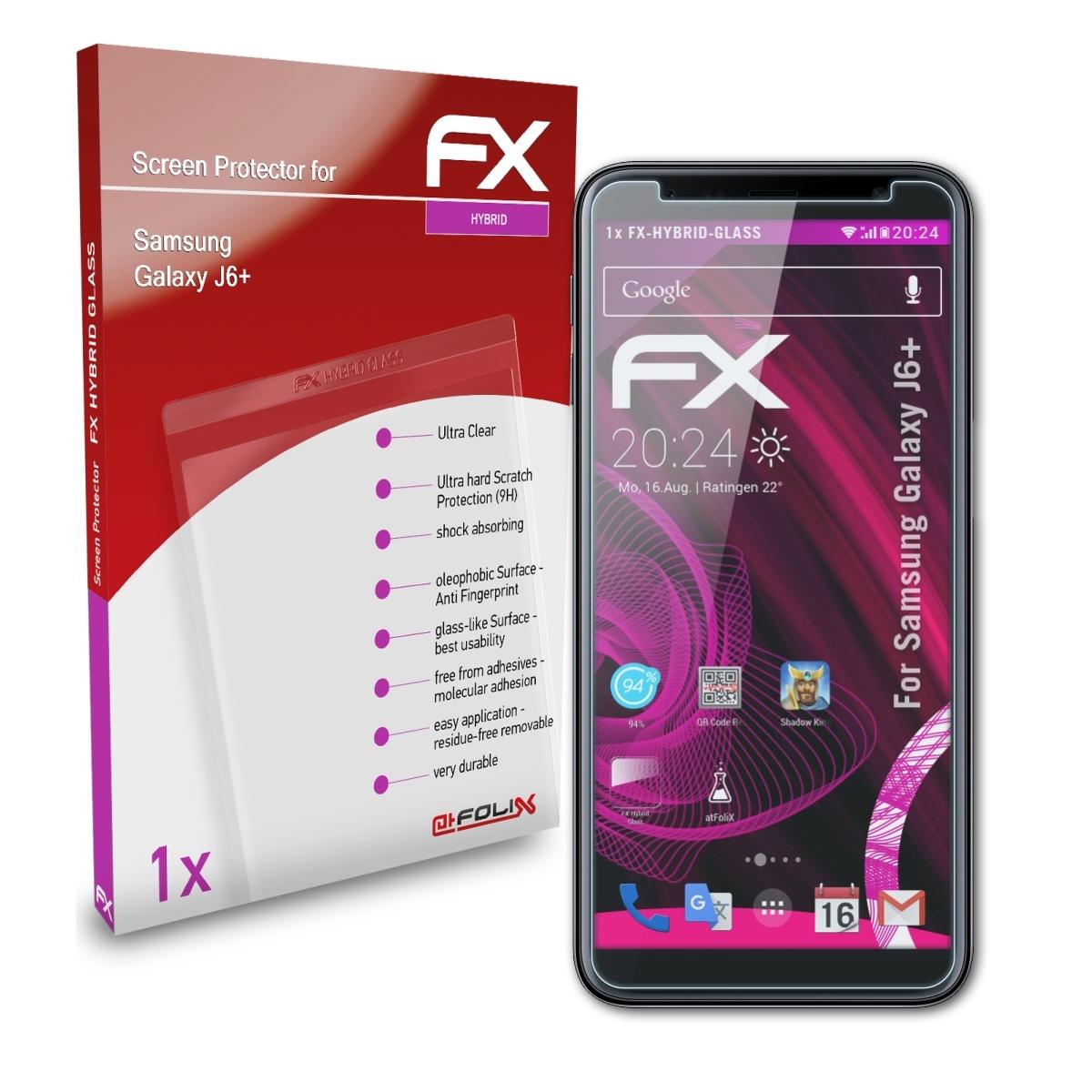 ATFOLIX FX-Hybrid-Glass Schutzglas(für Samsung Galaxy J6+)