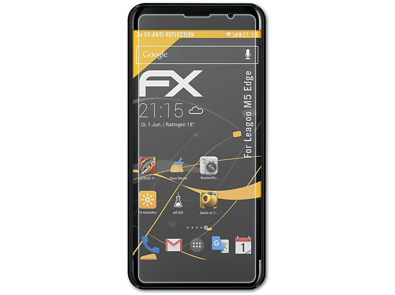 ATFOLIX 3x FX-Antireflex Displayschutz(für Leagoo M5 Edge)