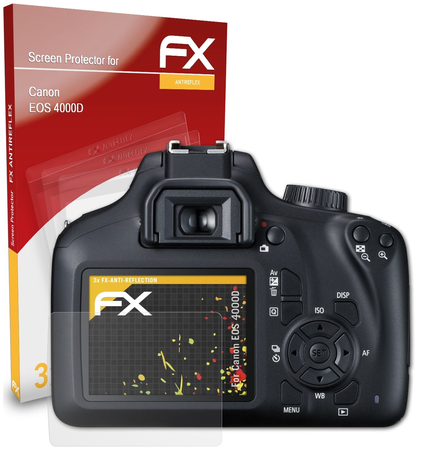 ATFOLIX 3x FX-Antireflex Canon Displayschutz(für 4000D) EOS