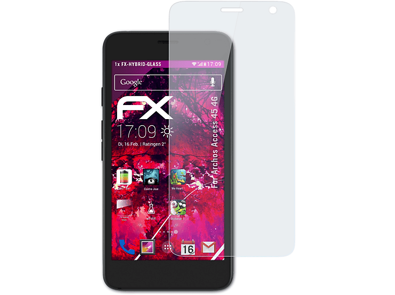 ATFOLIX FX-Hybrid-Glass 45 Access Schutzglas(für Archos 4G)