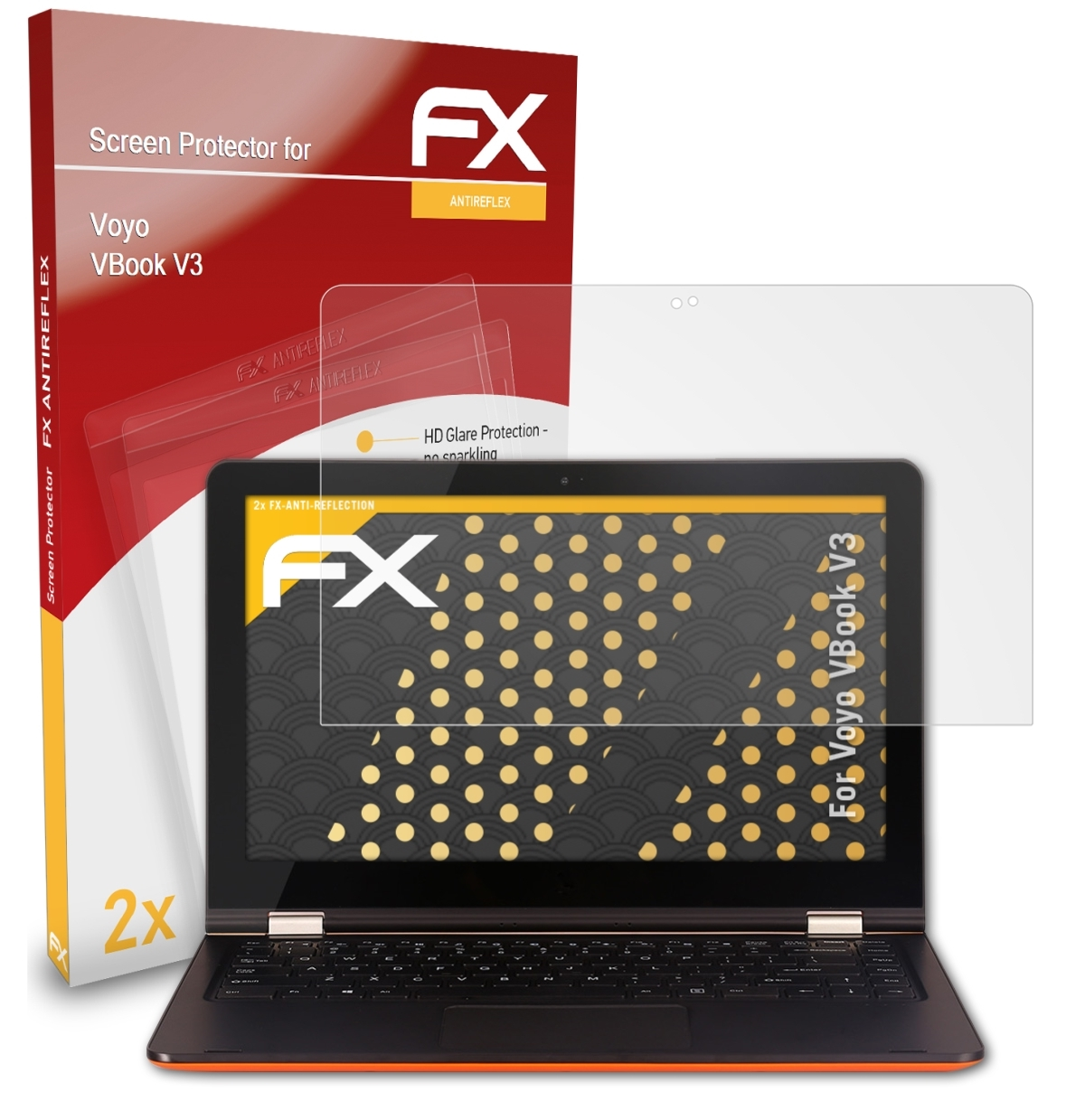 ATFOLIX FX-Antireflex V3) Voyo VBook Displayschutz(für 2x