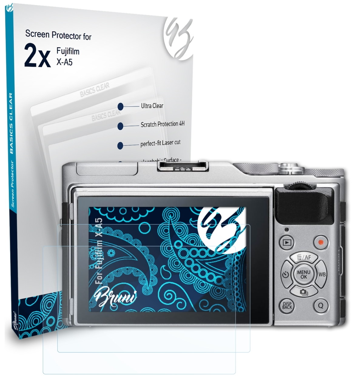 BRUNI 2x X-A5) Fujifilm Basics-Clear Schutzfolie(für