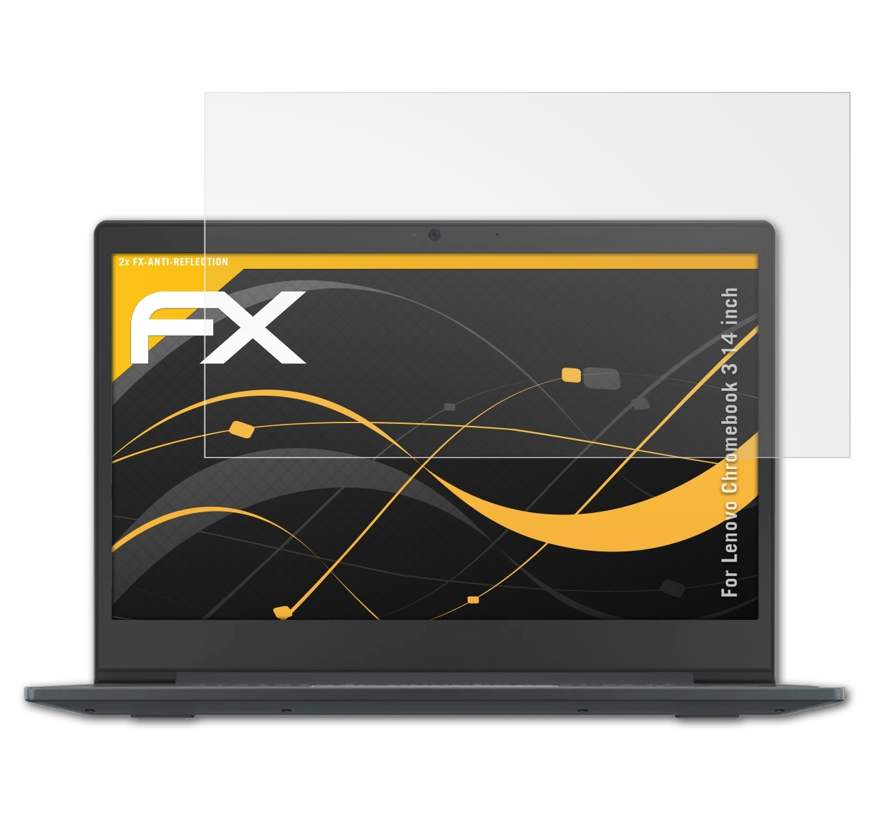 ATFOLIX 2x FX-Antireflex Displayschutz(für Lenovo 3 (14 inch)) Chromebook