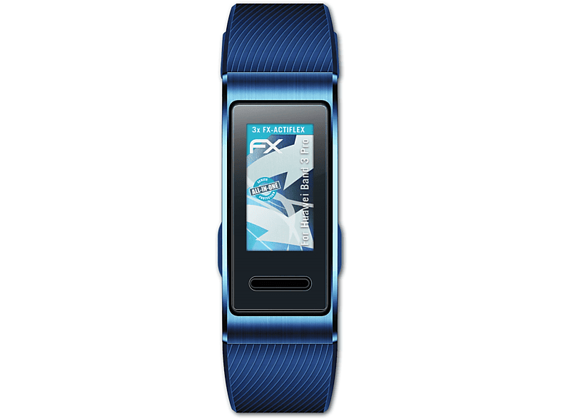 ATFOLIX 3x FX-ActiFleX Displayschutz(für Huawei Band 3 Pro) | Smartwatch Schutzfolien & Gläser