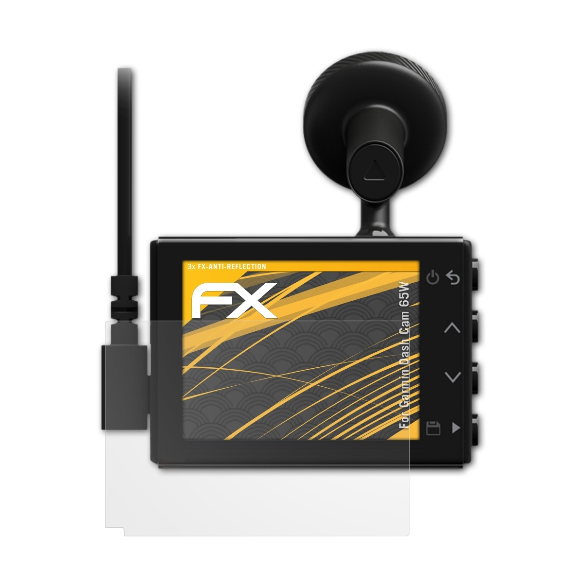 ATFOLIX 3x Garmin Dash Displayschutz(für FX-Antireflex Cam 65W)