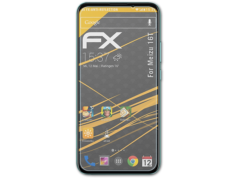 ATFOLIX 3x FX-Antireflex Displayschutz(für Meizu 16T)