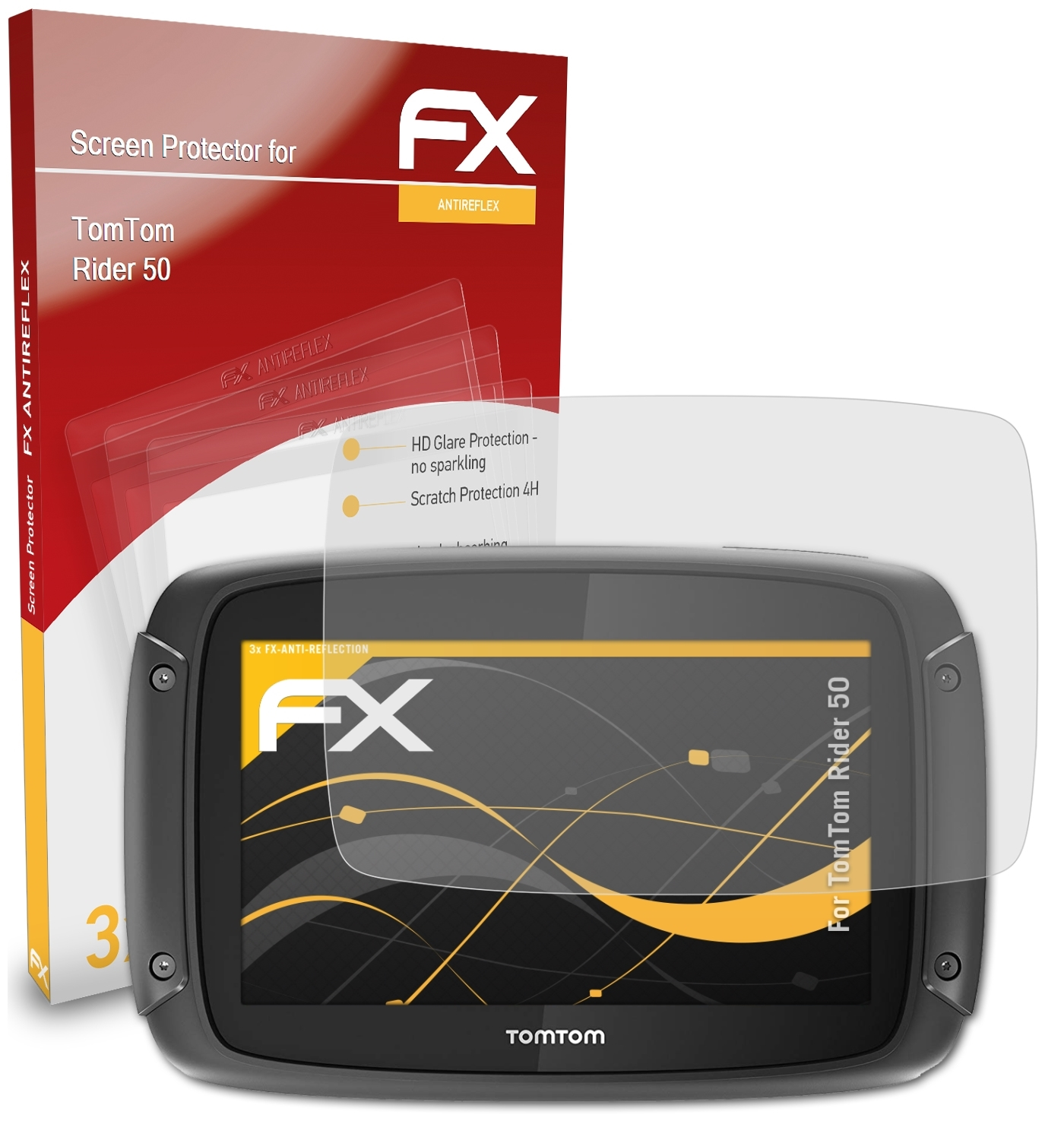 Displayschutz(für Rider 50) ATFOLIX FX-Antireflex 3x TomTom