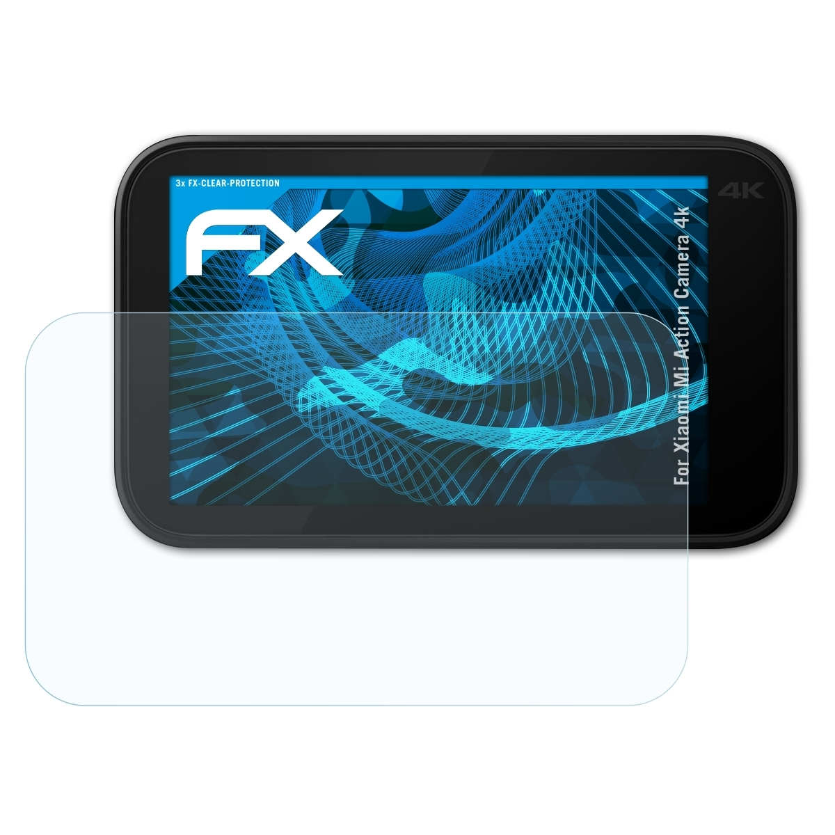 ATFOLIX 3x FX-Clear Displayschutz(für 4k) Xiaomi Mi Action Camera