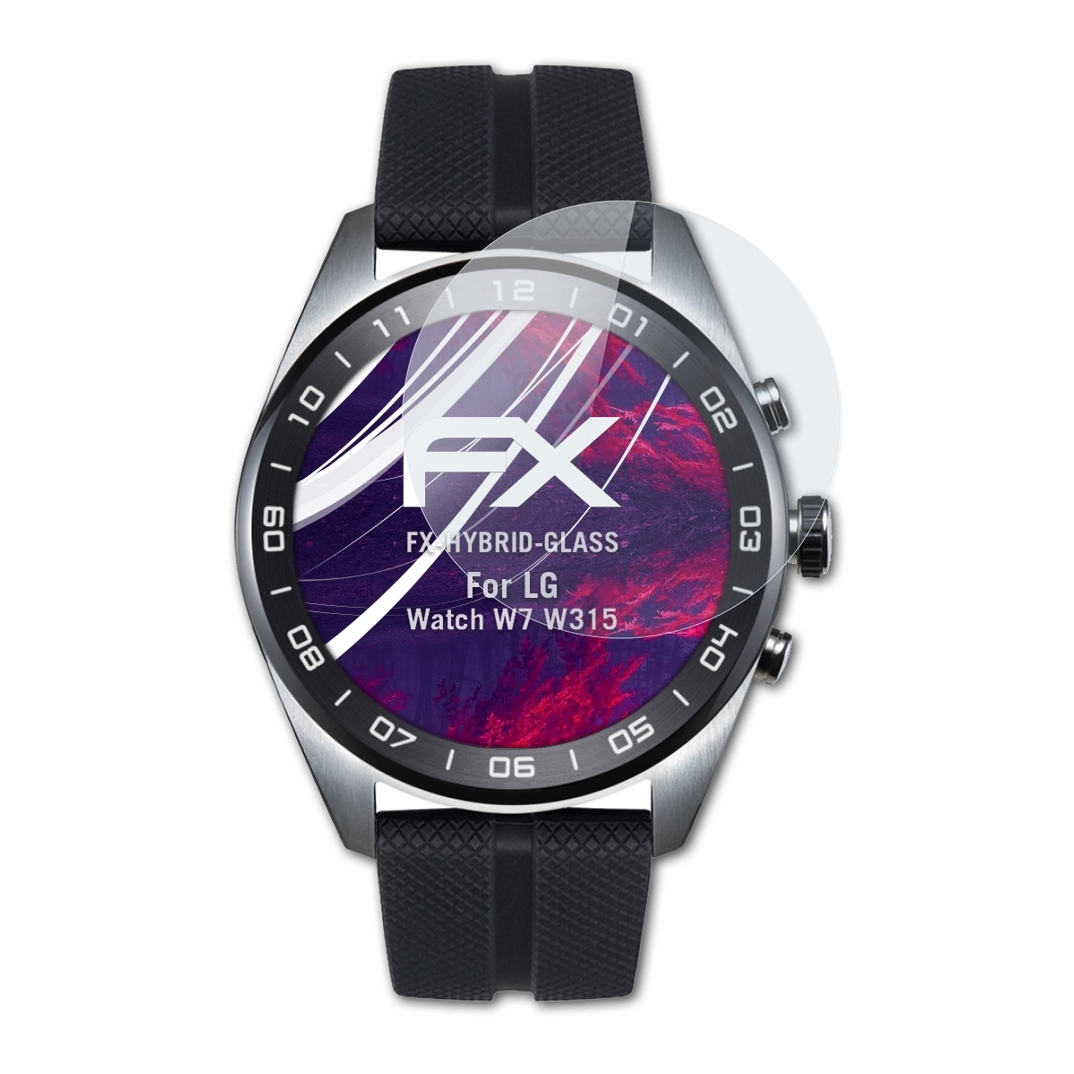 FX-Hybrid-Glass Watch LG (W315)) Schutzglas(für W7 ATFOLIX