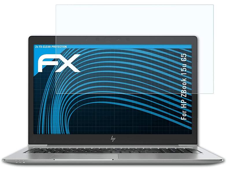 ATFOLIX 2x FX-Clear Displayschutz(für HP ZBook 15u G5)