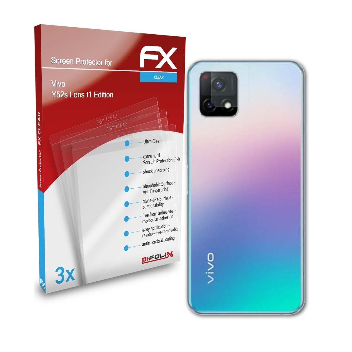 ATFOLIX 3x Edition)) (t1 Displayschutz(für FX-Clear Y52s Lens Vivo