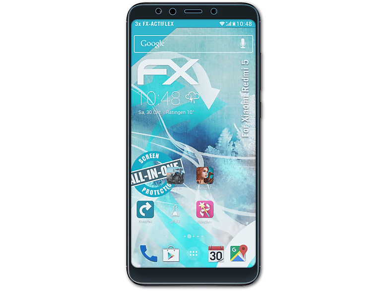 ATFOLIX 3x FX-ActiFleX Displayschutz(für 5) Xiaomi Redmi