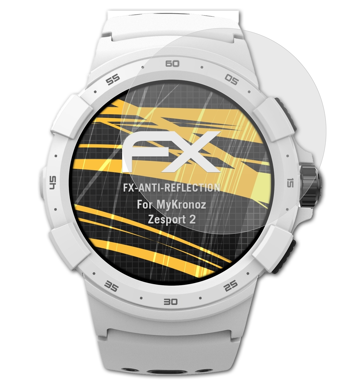 ATFOLIX 3x FX-Antireflex 2) MyKronoz Displayschutz(für Zesport
