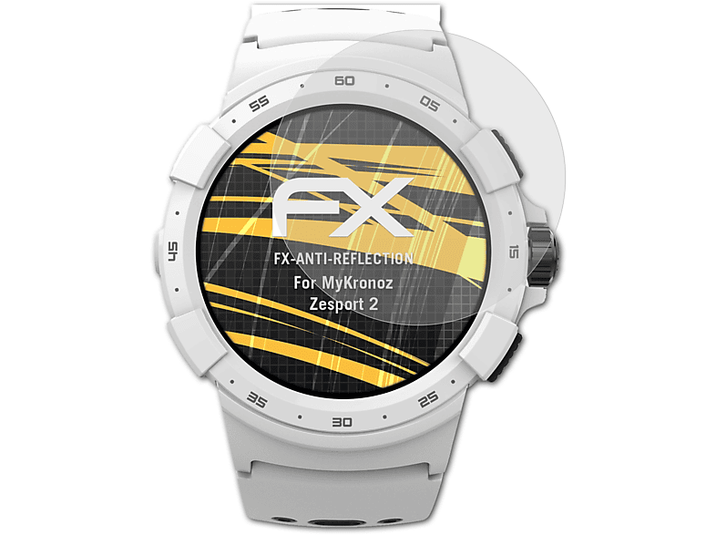 ATFOLIX 3x FX-Antireflex Displayschutz(für MyKronoz Zesport 2)