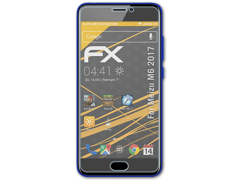 Meizu FX-Antireflex 3x Displayschutz(für M6 ATFOLIX (2017))