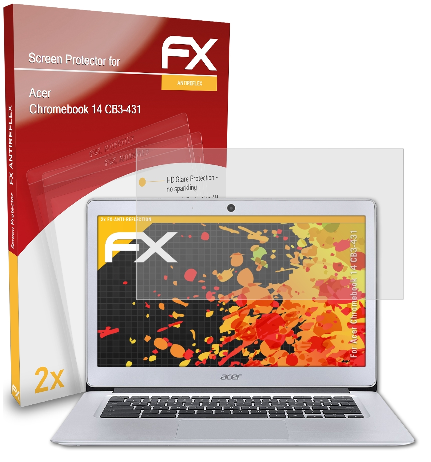 Displayschutz(für Chromebook Acer (CB3-431)) FX-Antireflex 2x ATFOLIX 14