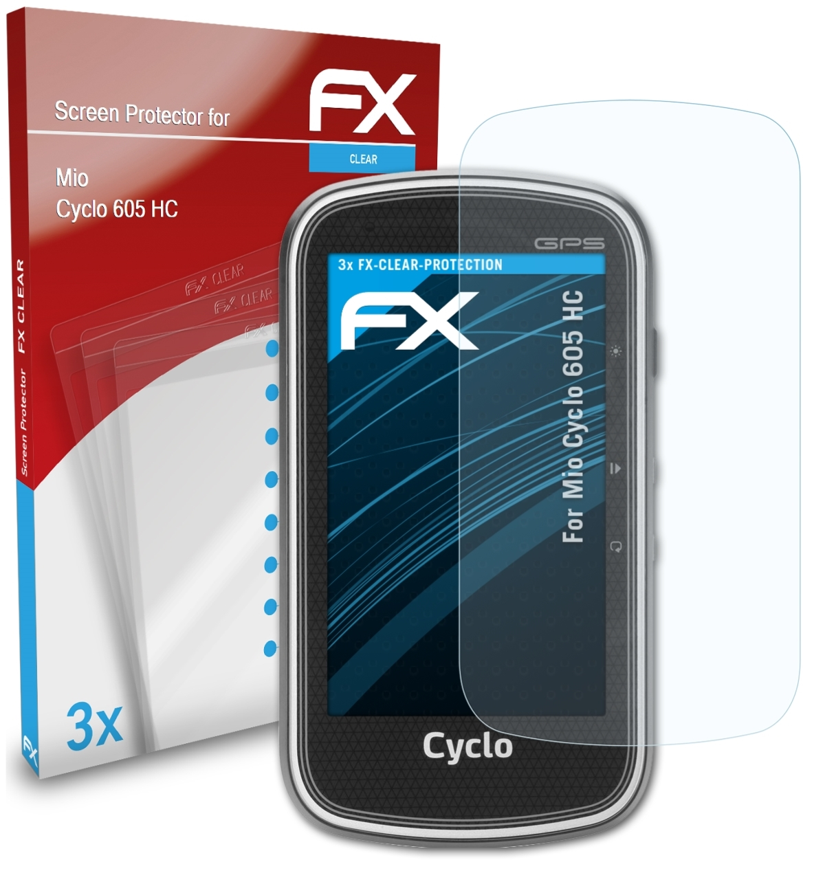 Mio 605 ATFOLIX Displayschutz(für Cyclo FX-Clear 3x HC)
