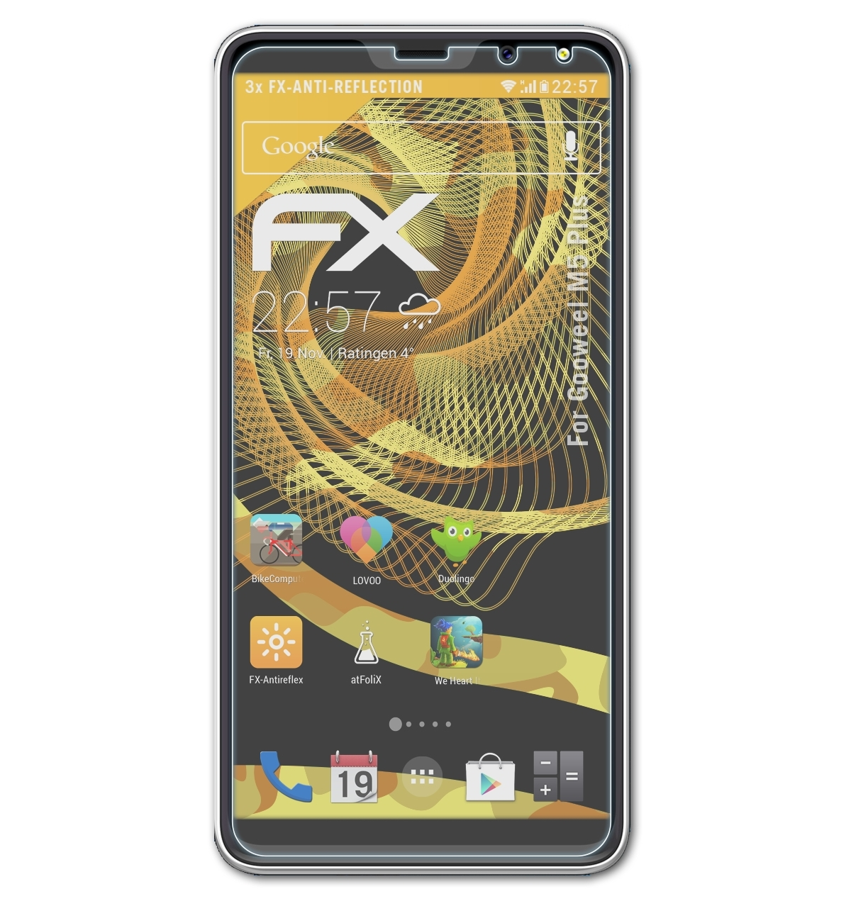 FX-Antireflex Plus) ATFOLIX 3x Displayschutz(für M5 Gooweel