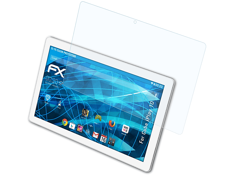 ATFOLIX 2x FX-Clear iPlay Displayschutz(für 10) Cube