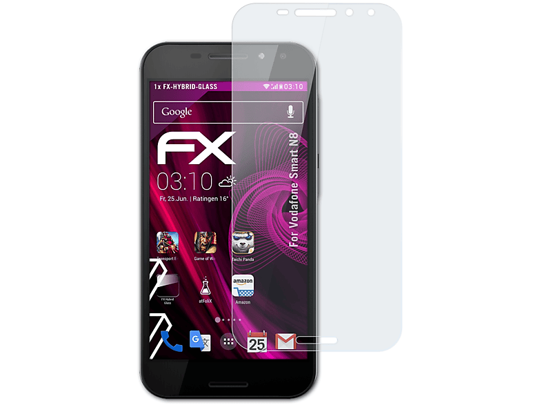 ATFOLIX FX-Hybrid-Glass Schutzglas(für Vodafone Smart N8)