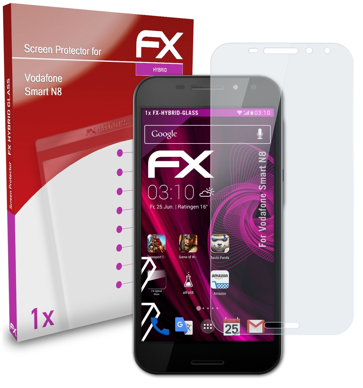 ATFOLIX Smart Vodafone Schutzglas(für FX-Hybrid-Glass N8)