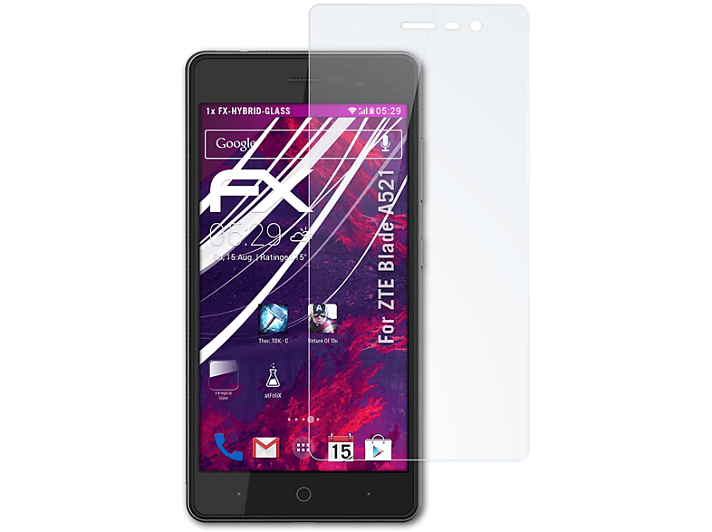 ATFOLIX FX-Hybrid-Glass Schutzglas(für A521) ZTE Blade