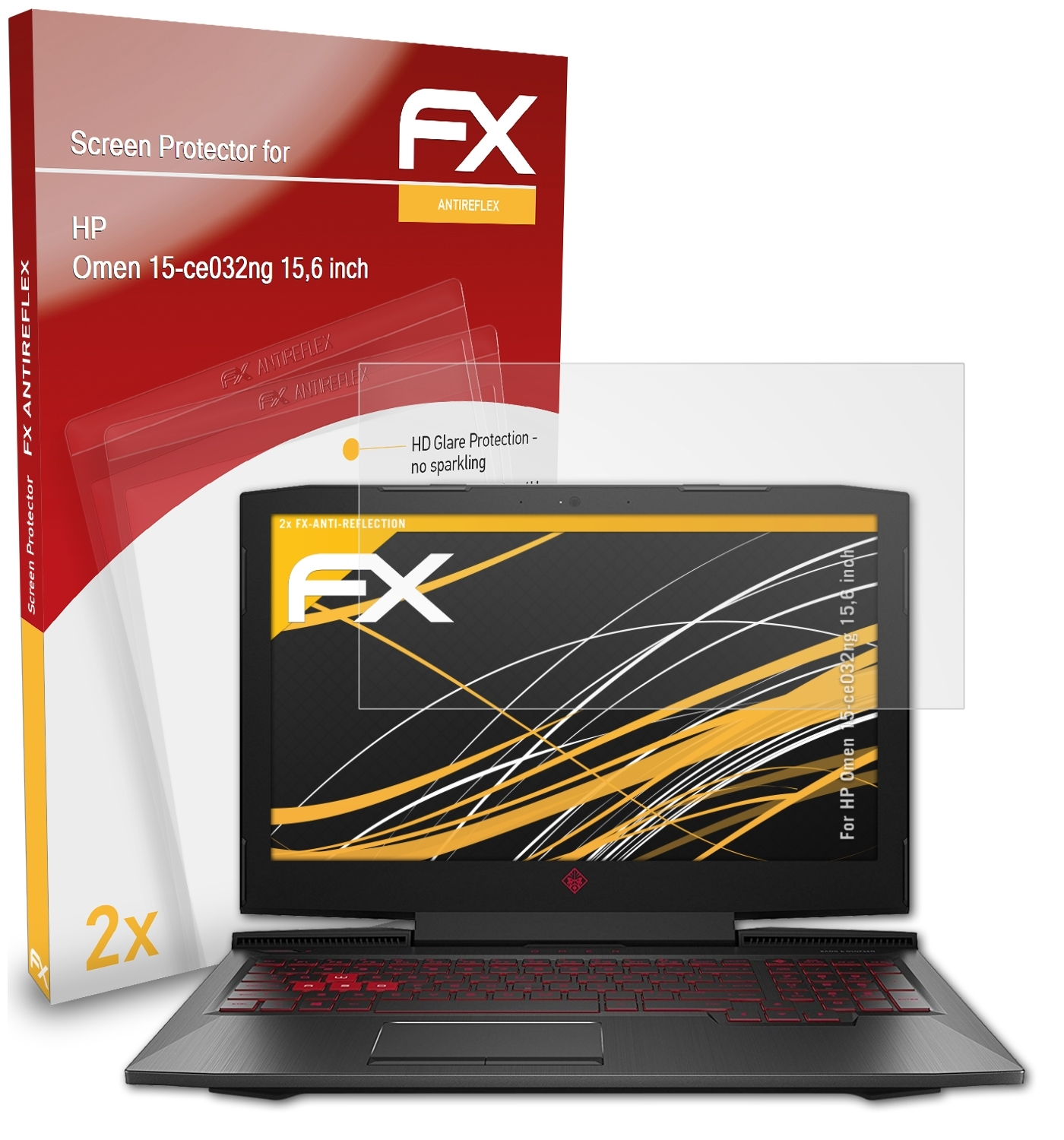 ATFOLIX 2x FX-Antireflex (15,6 inch)) 15-ce032ng HP Omen Displayschutz(für