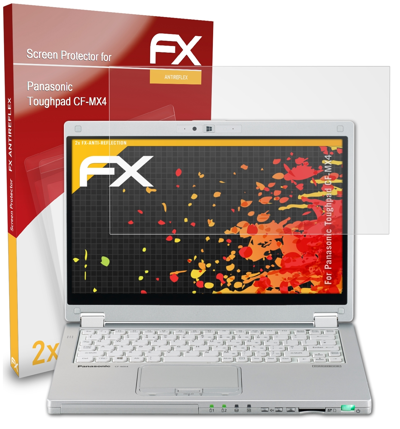 Panasonic CF-MX4) ATFOLIX 2x Toughpad FX-Antireflex Displayschutz(für