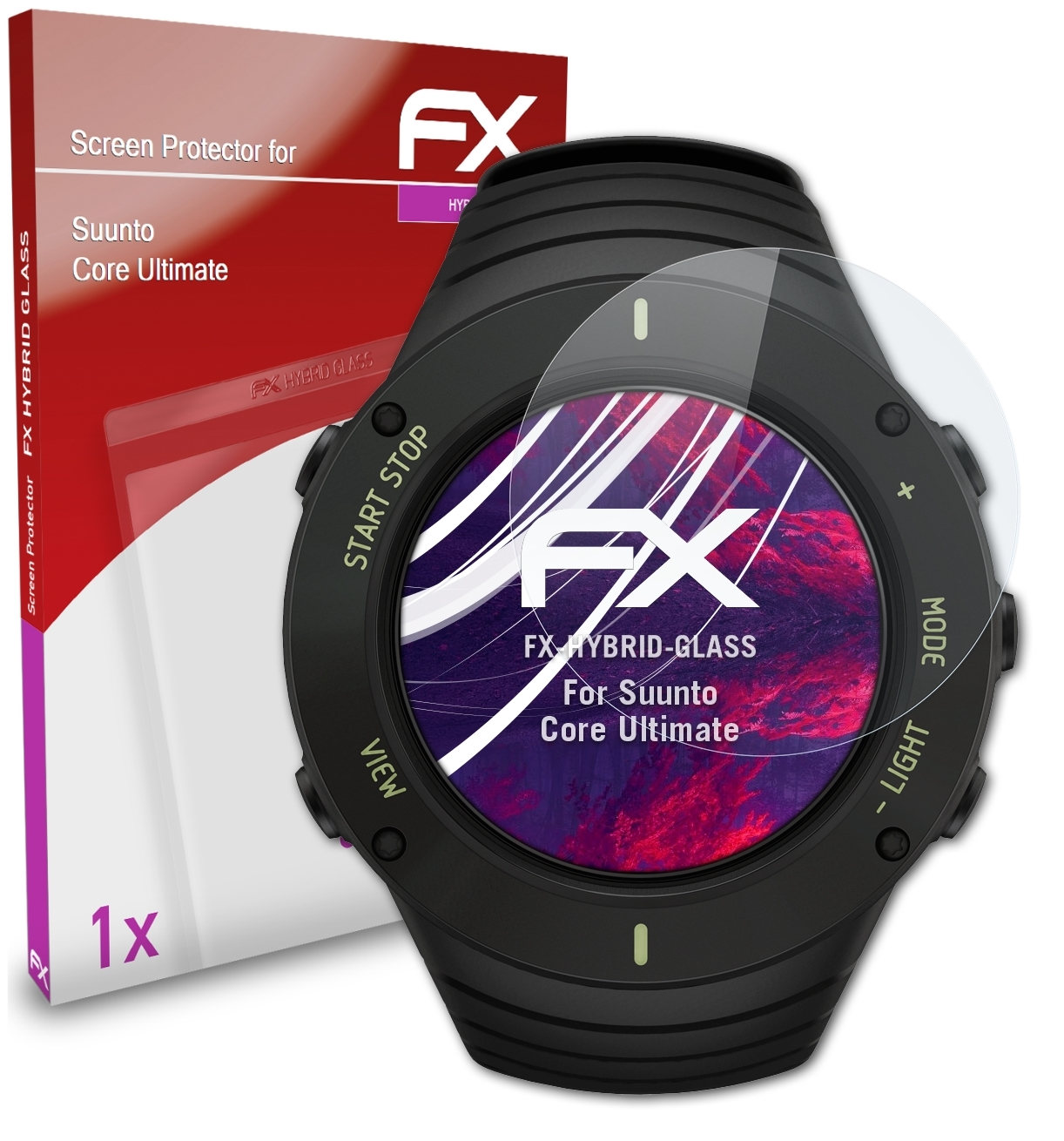 ATFOLIX FX-Hybrid-Glass Schutzglas(für Suunto Core Ultimate)