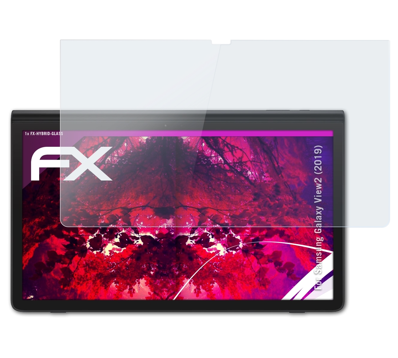 ATFOLIX FX-Hybrid-Glass Schutzglas(für Galaxy View2 Samsung (2019))
