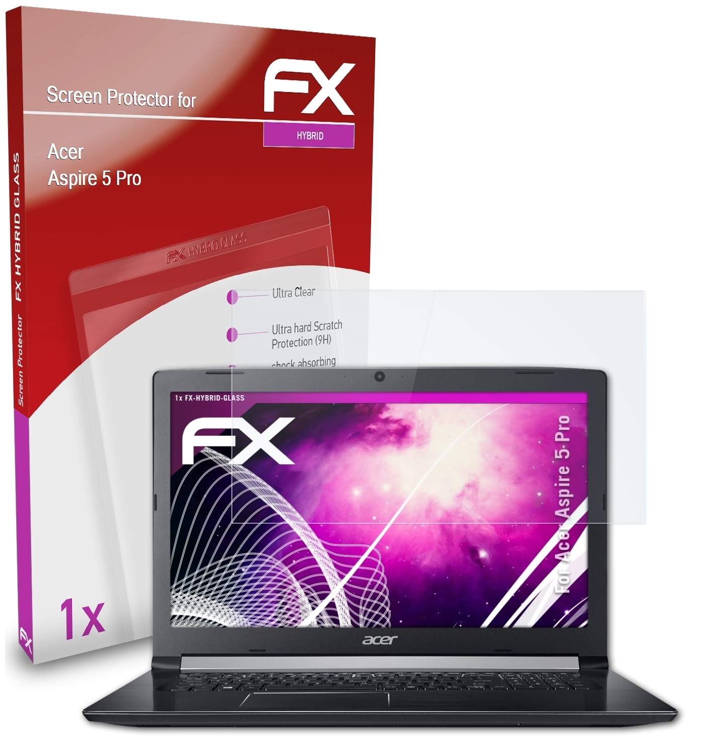 ATFOLIX FX-Hybrid-Glass Schutzglas(für Acer Aspire Pro) 5
