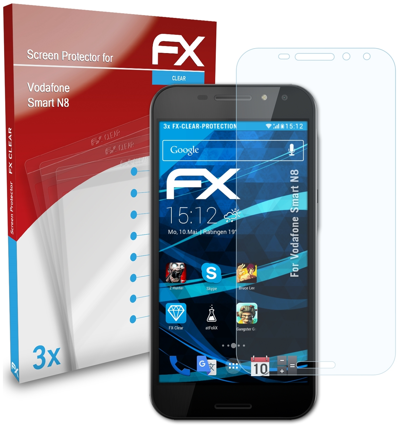 FX-Clear Displayschutz(für Vodafone Smart ATFOLIX 3x N8)