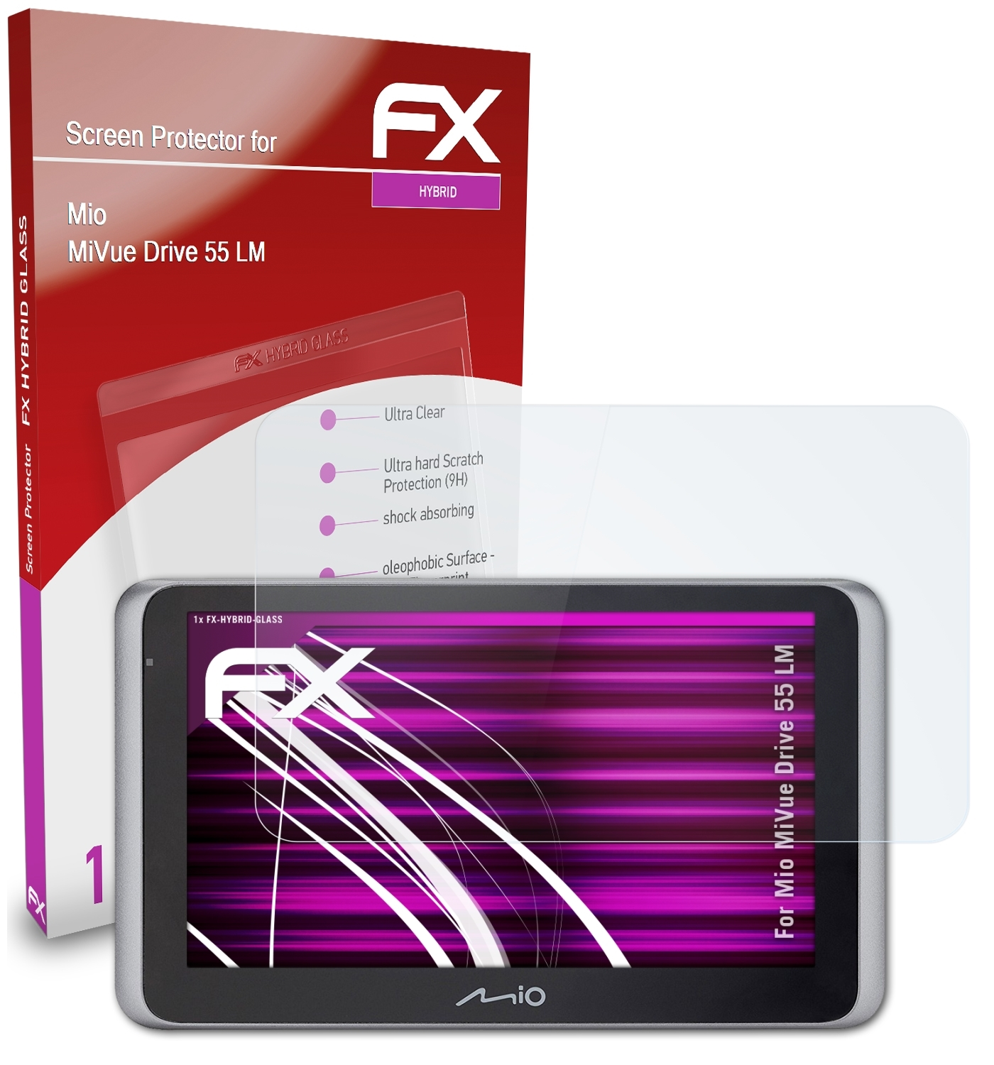 ATFOLIX FX-Hybrid-Glass Mio MiVue Drive 55 Schutzglas(für LM)