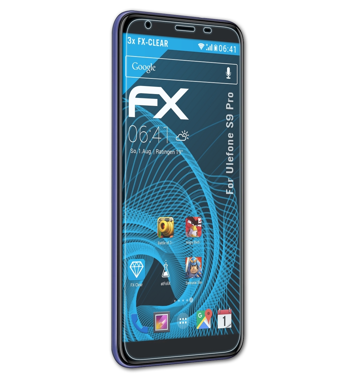 Ulefone FX-Clear Displayschutz(für 3x Pro) ATFOLIX S9