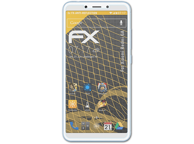 ATFOLIX 3x FX-Antireflex Displayschutz(für Xiaomi Redmi 6A) | Displayschutzfolien & Gläser