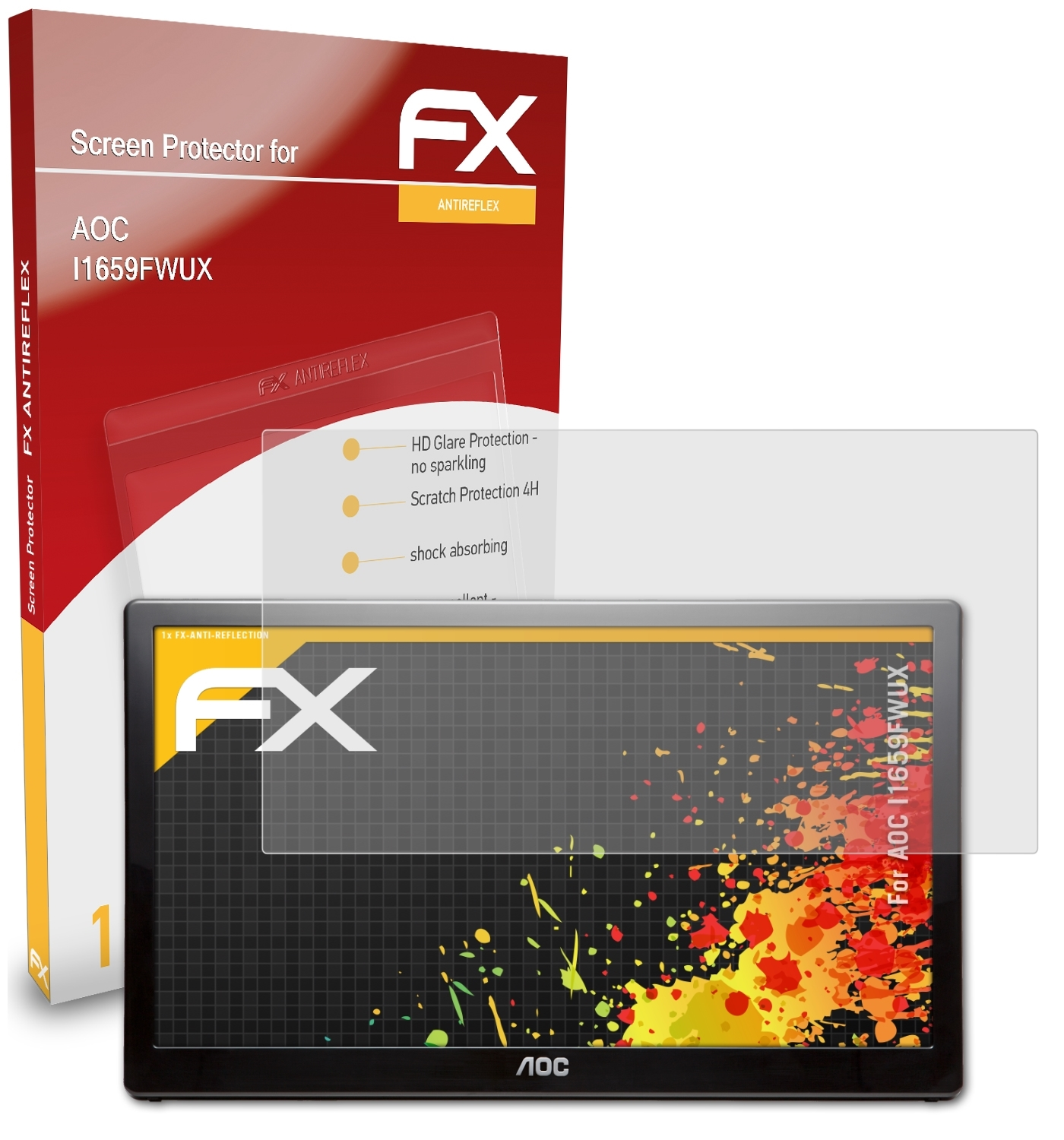 ATFOLIX FX-Antireflex AOC I1659FWUX) Displayschutz(für