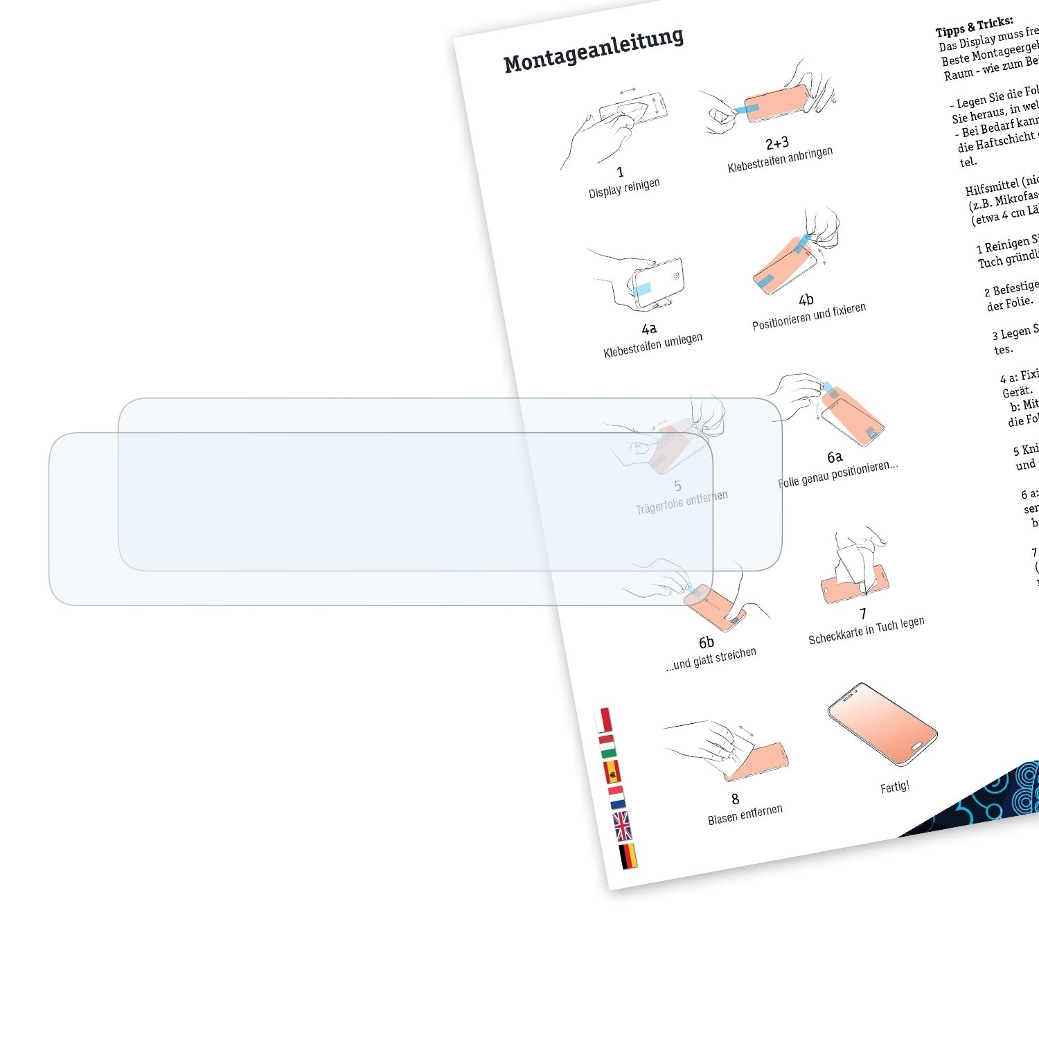 Schutzfolie(für 2x BRUNI Evidence) Basics-Clear Krups