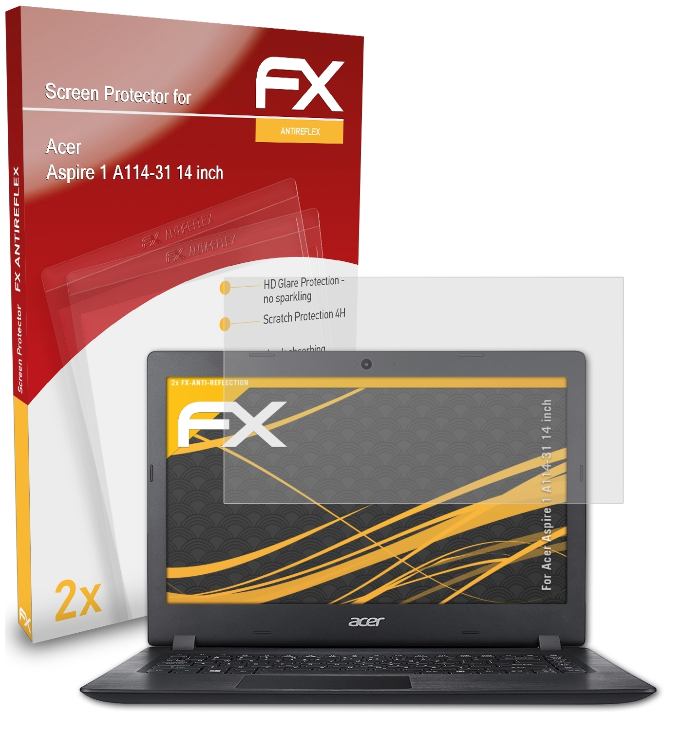 ATFOLIX 2x FX-Antireflex Displayschutz(für Acer 1 Aspire (14 A114-31 inch))