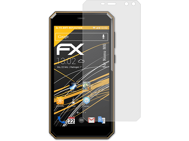 Nomu ATFOLIX Displayschutz(für 3x M6) FX-Antireflex