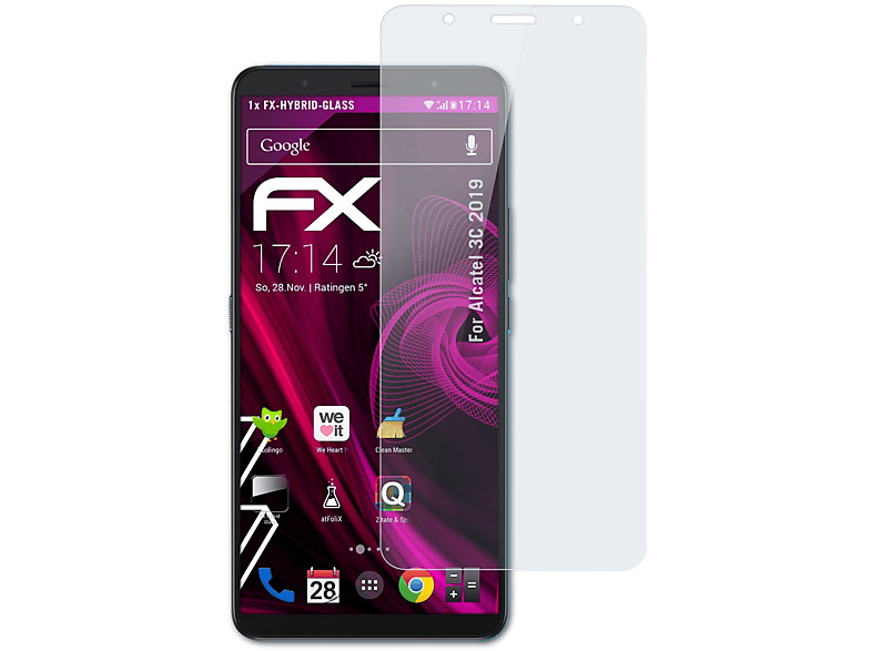 ATFOLIX FX-Hybrid-Glass Schutzglas(für Alcatel 3C (2019)) | Displayschutzfolien & Gläser