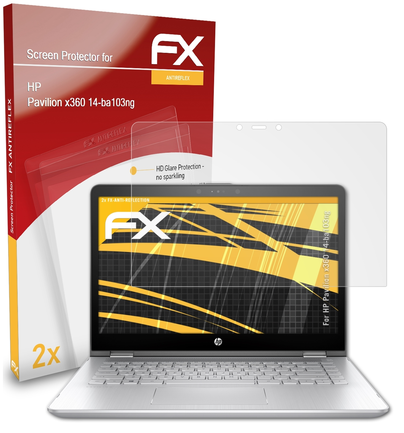 FX-Antireflex Displayschutz(für ATFOLIX 2x x360 14-ba103ng) Pavilion HP