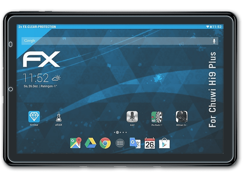ATFOLIX 2x FX-Clear Displayschutz(für Chuwi Hi9 Plus) | Tabletschutzfolien